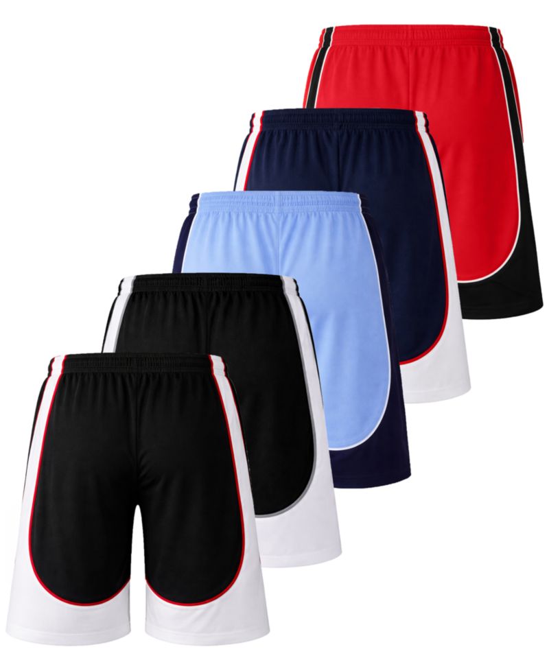 Men's 5-Pack Moisture Wicking Performance Shorts
