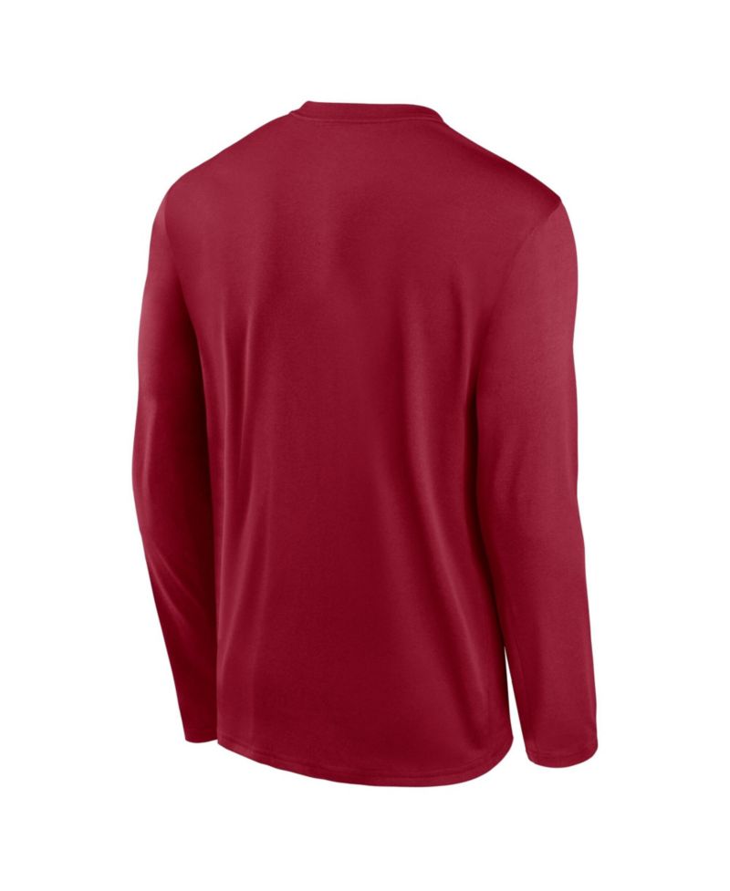 Men's Crimson Oklahoma Sooners Primetime Alternate Logo Legend Performance Long Sleeve T-Shirt