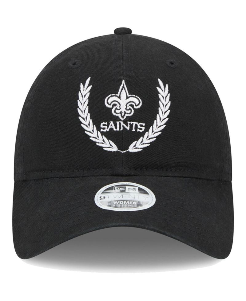 Women's Black New Orleans Saints Leaves 9Twenty Adjustable Hat