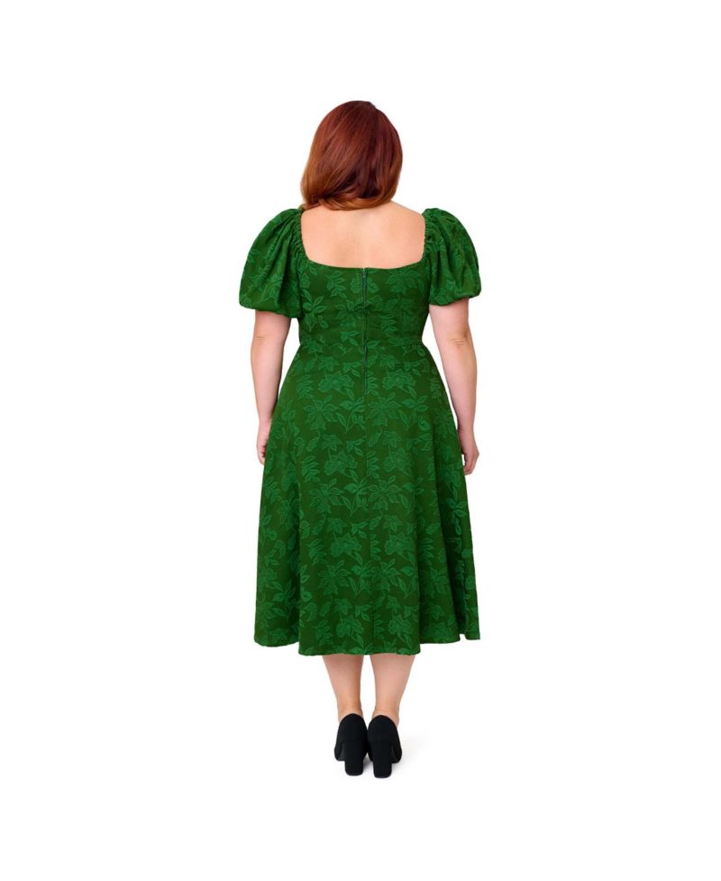 Plus Size Jacquard Sweetheart Swing Dress
