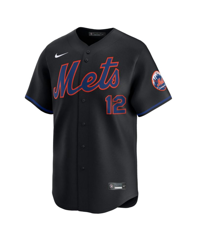 Men's Francisco Lindor Black New York Mets Alternate Limited Jersey