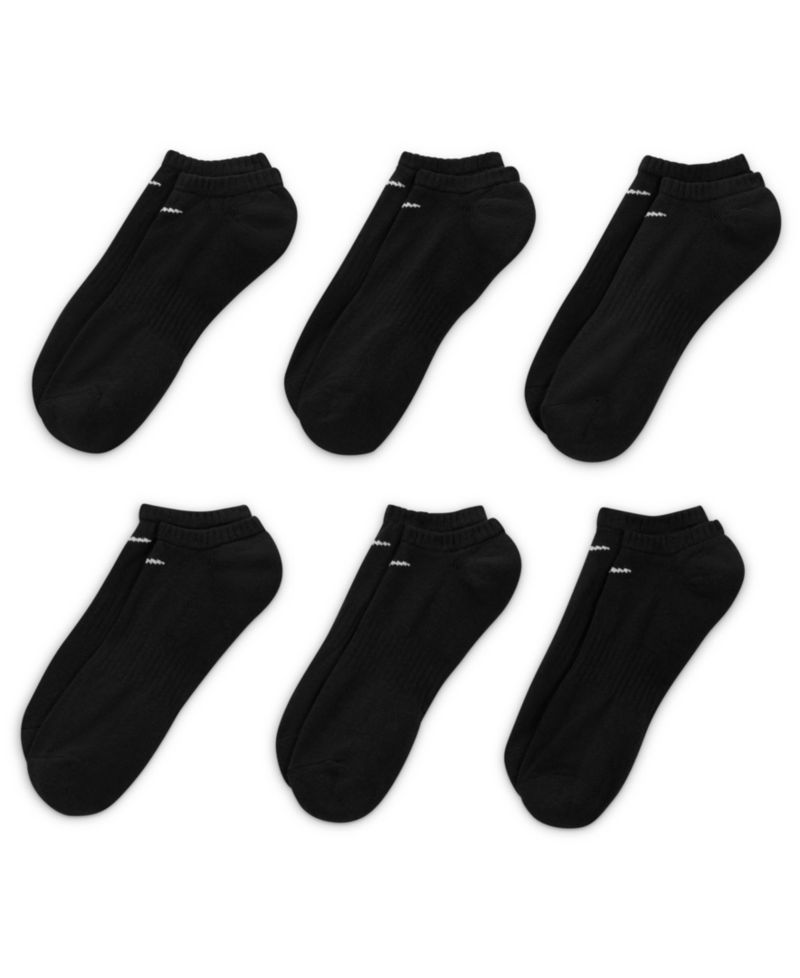 Unisex Everyday Cushioned Training No-Show Socks, 6-Pack