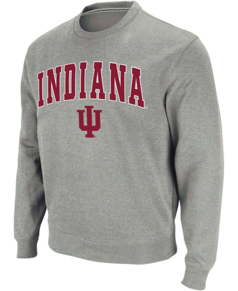 Men's Indiana Hoosiers Arch Logo Crew Neck Sweatshirt