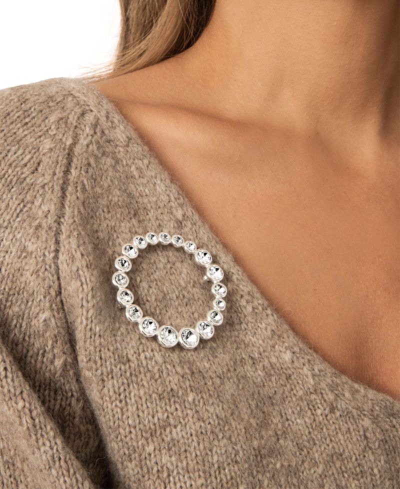 Crystal Loop Brooch
