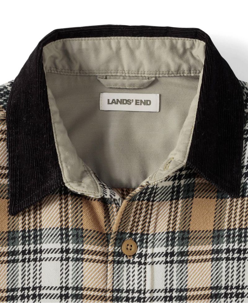 Men's Authentic Flannel Shirt with Corduroy Collar