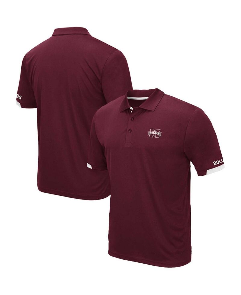 Men's Maroon Mississippi State Bulldogs Big and Tall Santry Polo Shirt