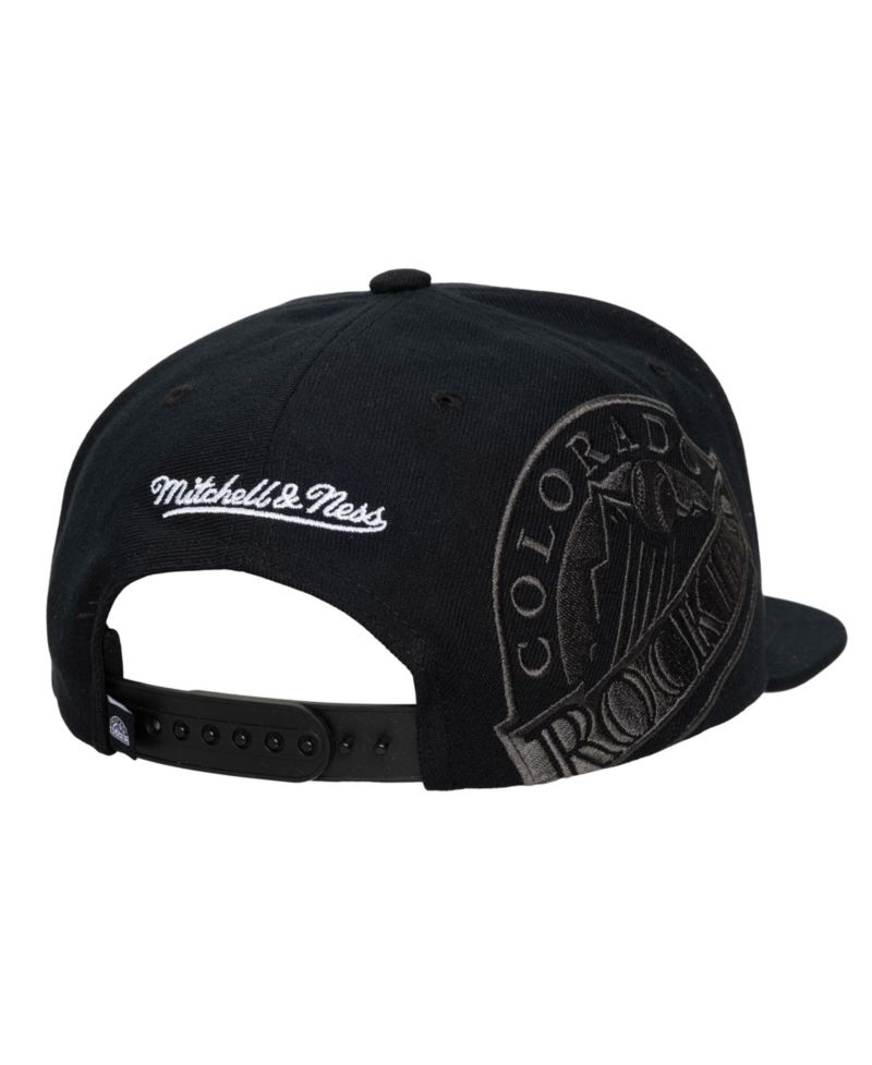 Men's and Women's Black Colorado Rockies Side Logo Snapback Hat