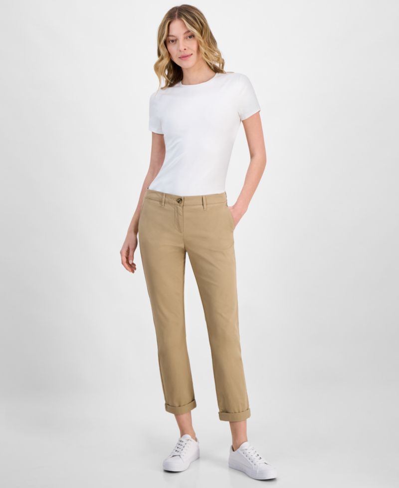 Women's Montauk Solid Cuffed Chino Pants