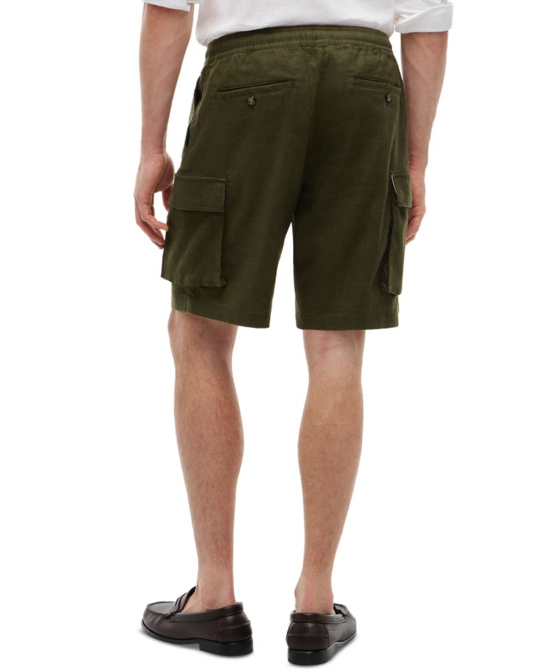 Men's 8" Dover Regular-Fit Linen Blend Cargo Shorts