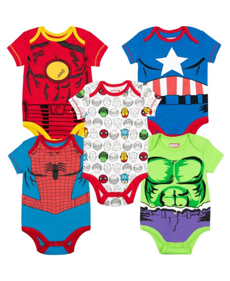 Baby Boys 5 Pack Bodysuits
