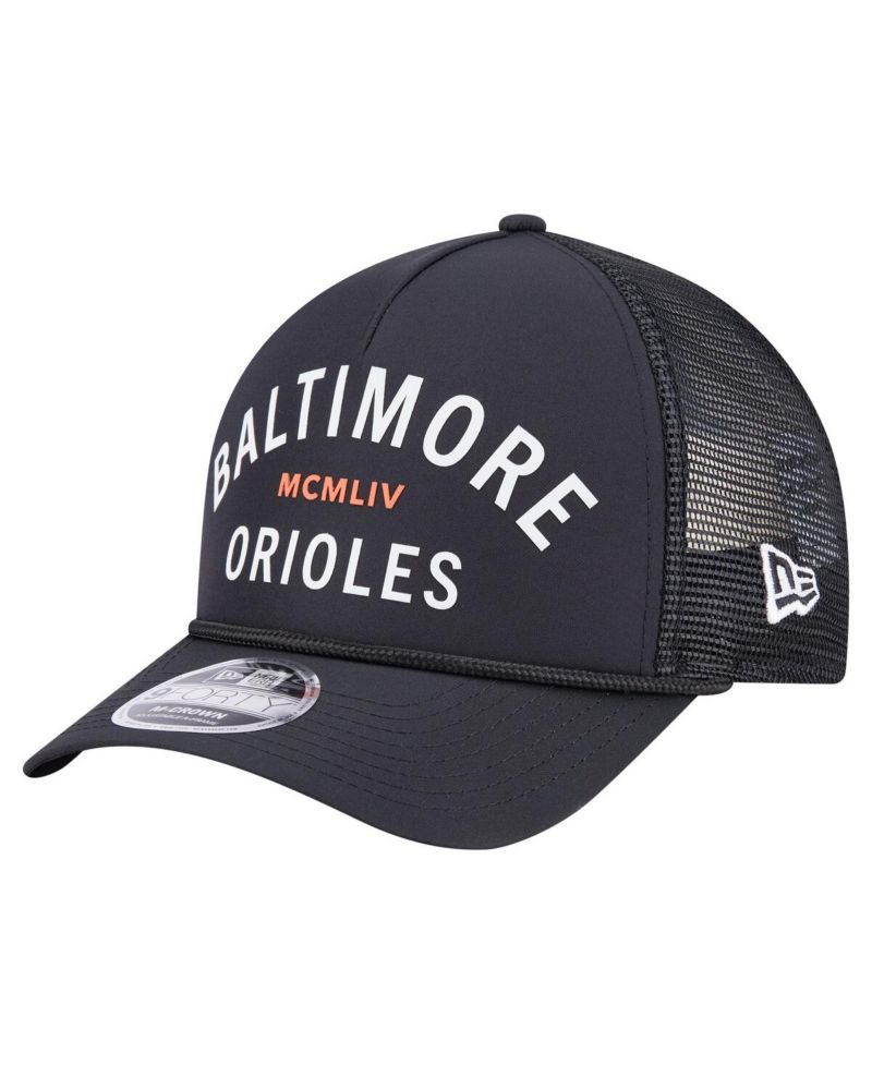 Men's Black Baltimore Orioles Minimalist 9FORTY A-Frame Adjustable Hat