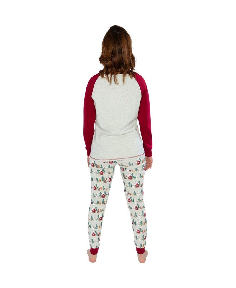 Women's Two Piece Christmas Pajama Set Holiday Print