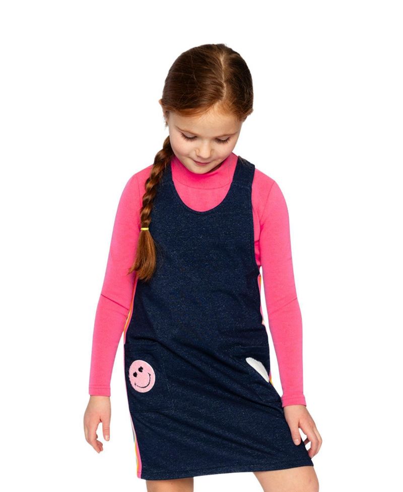Big Girls 6-14 Brushed Rib Mock Neck Top