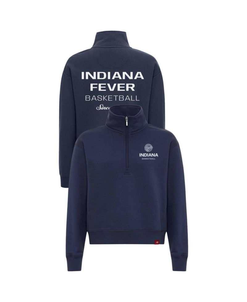 Women's Blue Indiana Fever Athletic Club Collection Marant Quarter-Zip Pullover