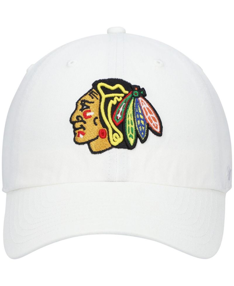 Men's White Chicago Blackhawks Team Clean Up Adjustable Hat