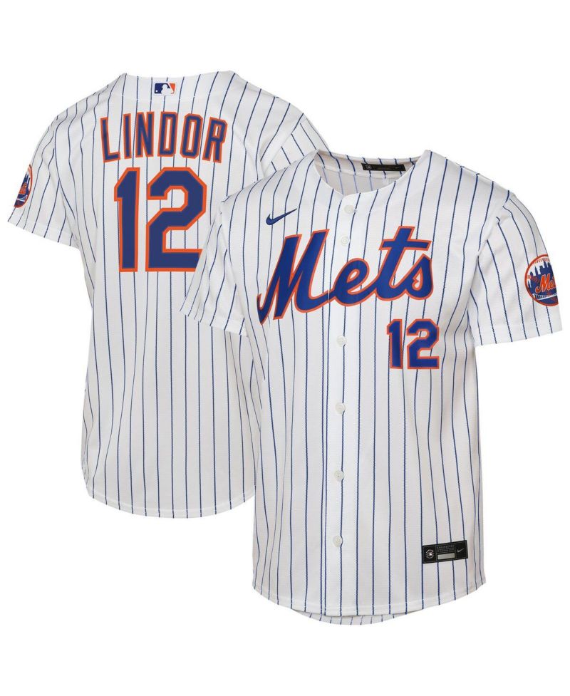 Big Boys and Girls Francisco Lindor White New York Mets Home Stadium Player Jersey