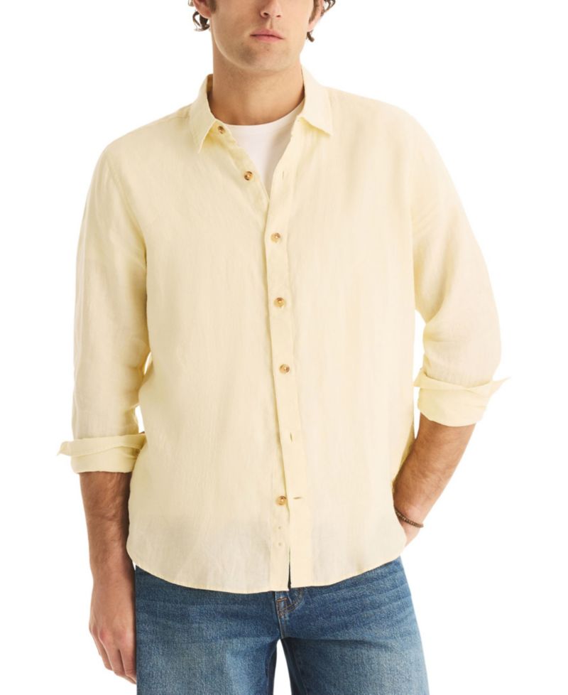 Men's Long-Sleeve Linen Shirt