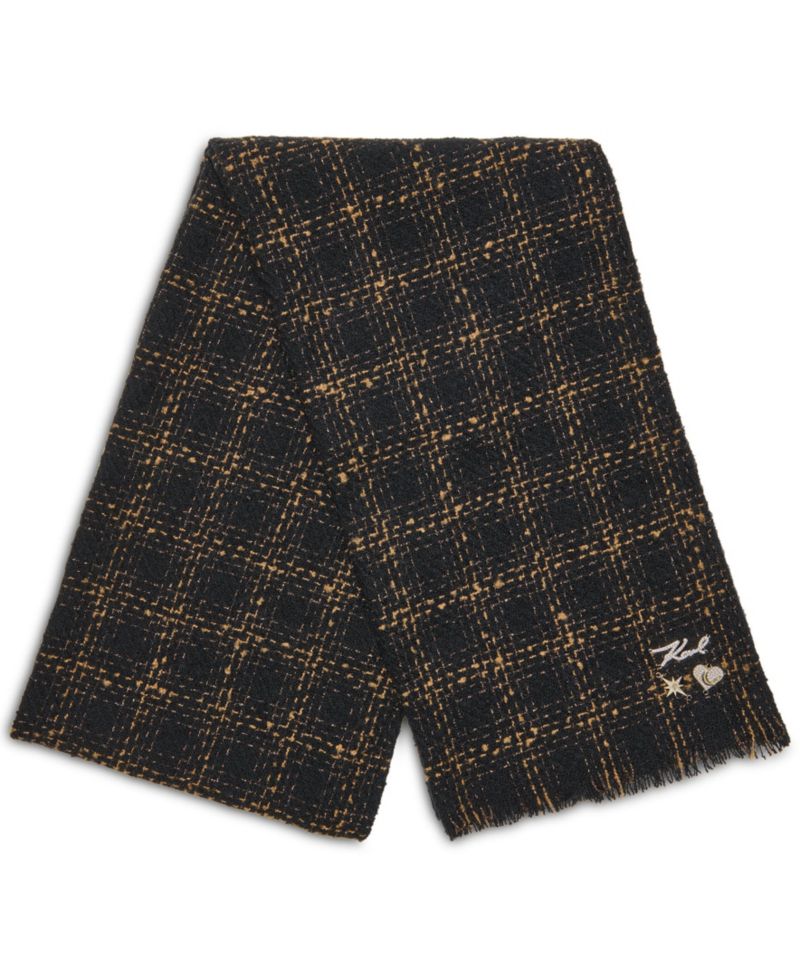 Lurex Tweed Oversized Blanket Scarf