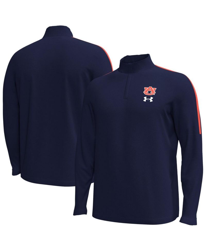 Men's Navy Auburn Tigers Playoff Performance Quarter-Zip Sweatshirt