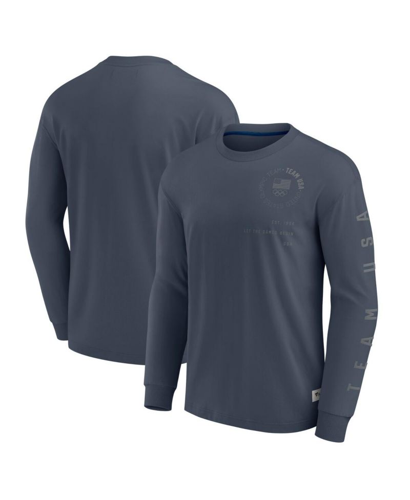 Men's Navy Team USA Elements Long Sleeve T-Shirt