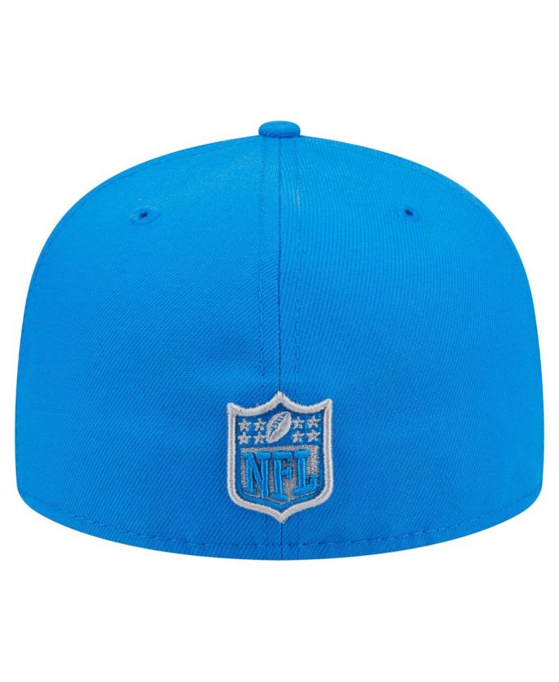 Men's Blue Detroit Lions Oversized 59FIFTY Fitted Hat