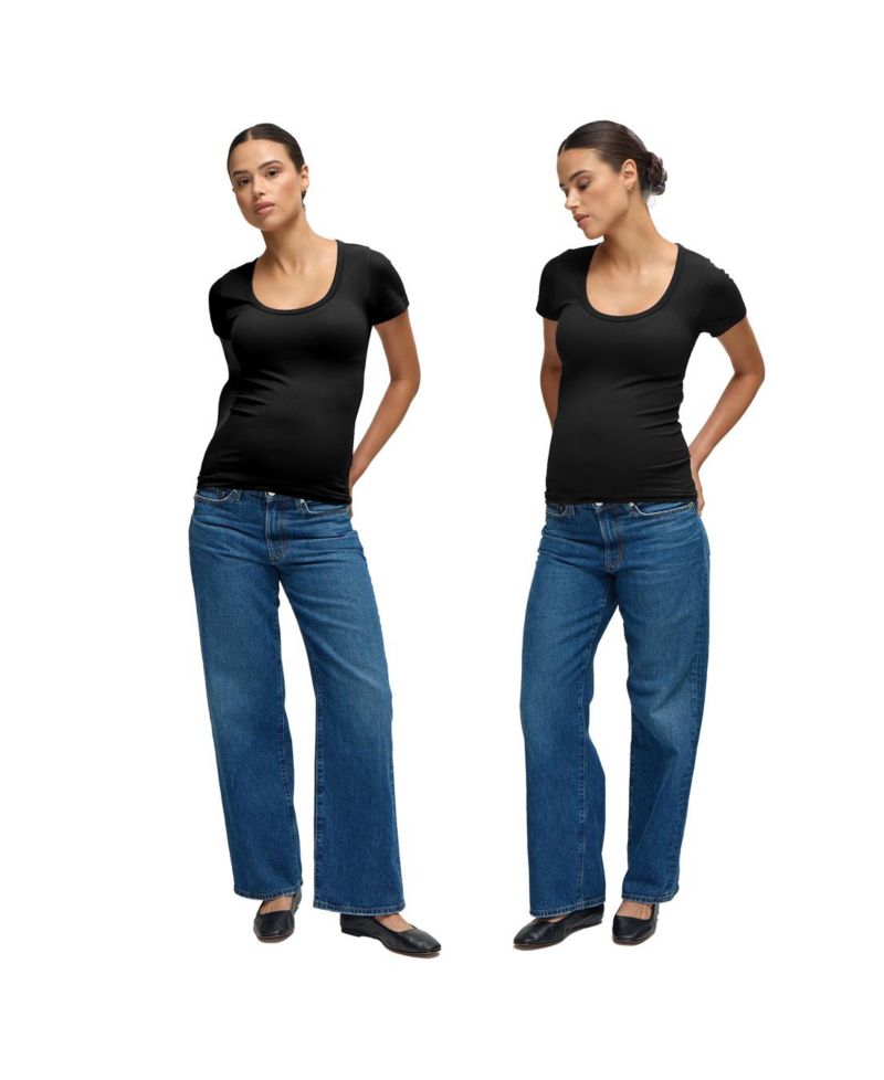 Maternity Ingrid + Isabel Seamless Rib Short Sleeve Crew Tee