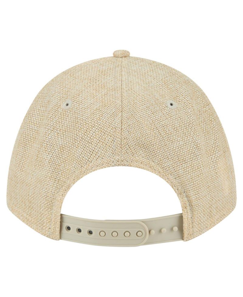 Men's Tan Boston Celtics Injection Woven A-Frame 9FORTY Adjustable Hat