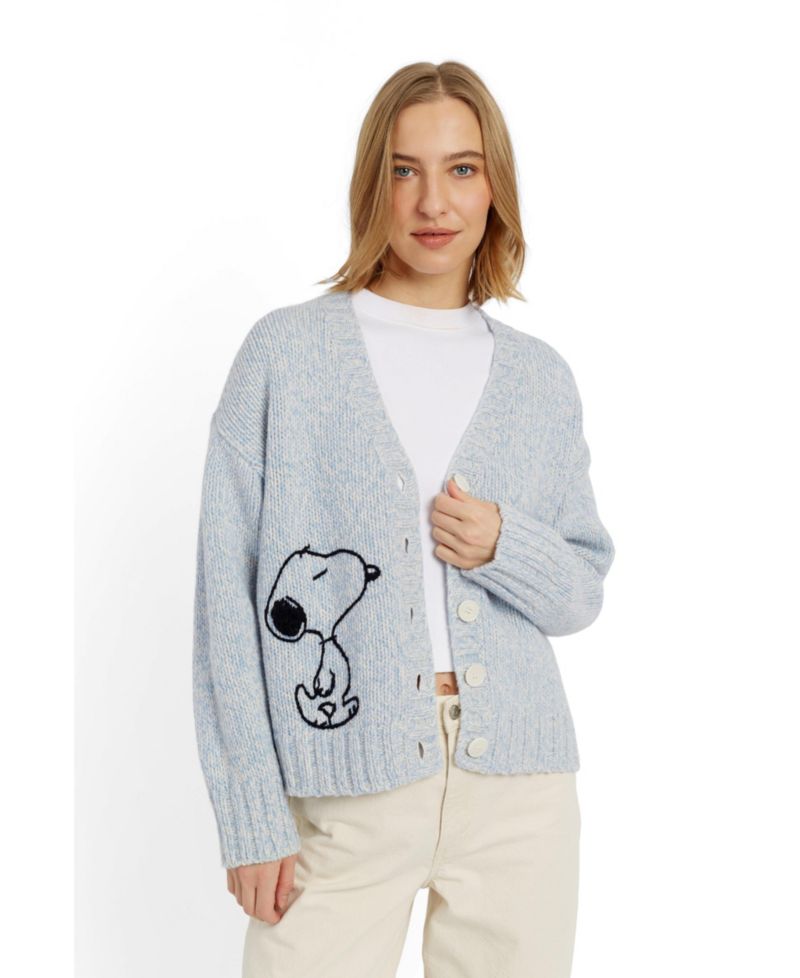 Chinti and Parker Women's Merino Snoopy Marl Cardigan