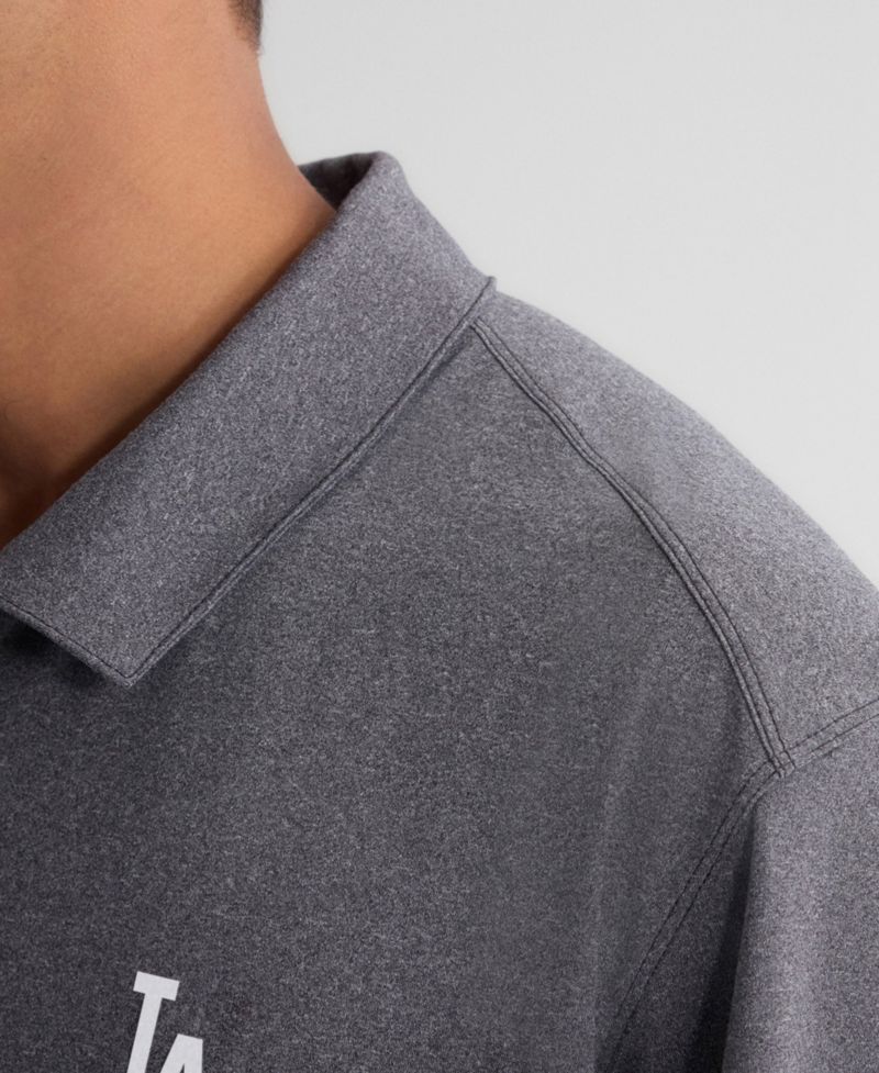 Men's Charcoal Los Angeles Dodgers Clutch Polo Shirt