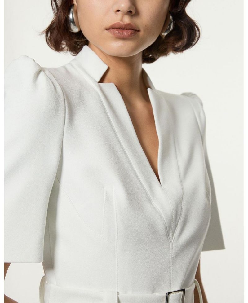 Women's Crepe Belted Jumpsuit