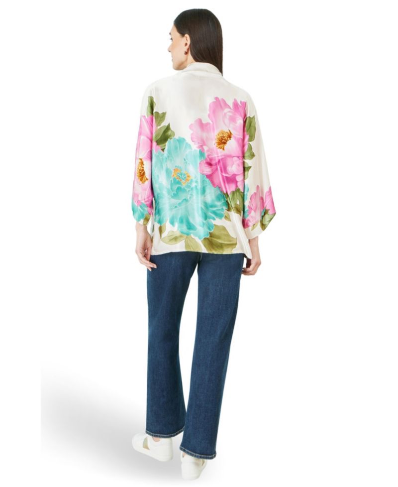 Womens Floral Print Relaxed Jacket