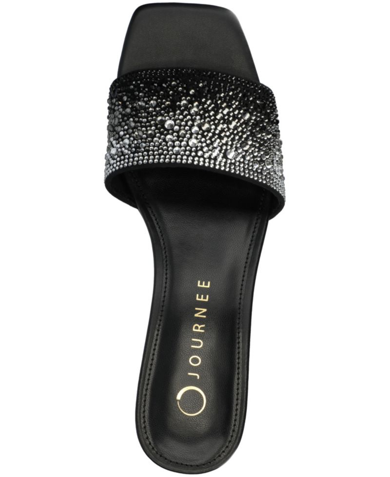 Women's Flora Embellished Block Heel Slide Dress Sandals
