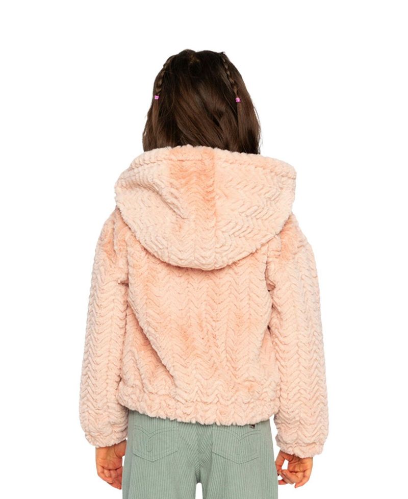 Little and Big Girl's (6-14) Faux Fur Hooded Cardigan