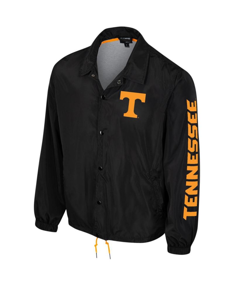 Men's and Women's Black Tennessee Volunteers Coaches Full-Snap Jacket