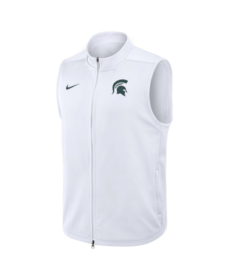 Men's White Michigan State Spartans Primetime Victory Therma-FIT Full-Zip Vest