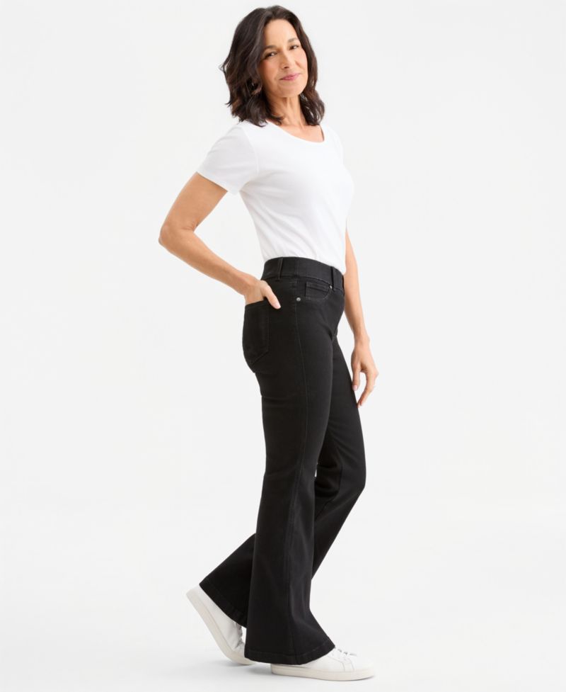 Petite High-Waisted Flare Shaping Jeans