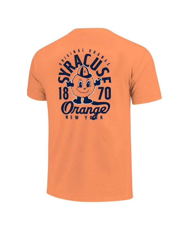 Big Boys and Girls Orange Syracuse Orange Comfort Colors Mascot Overlay T-Shirt