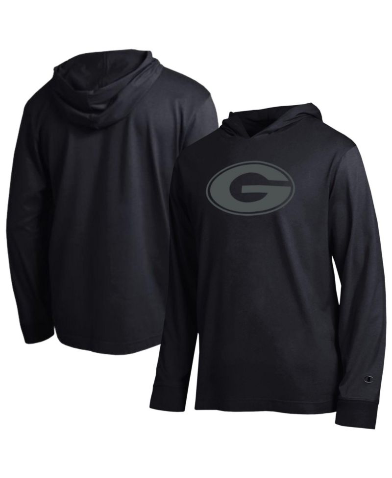 Men's Black Georgia Bulldogs Tonal All-Star Long Sleeve Hooded T-Shirt