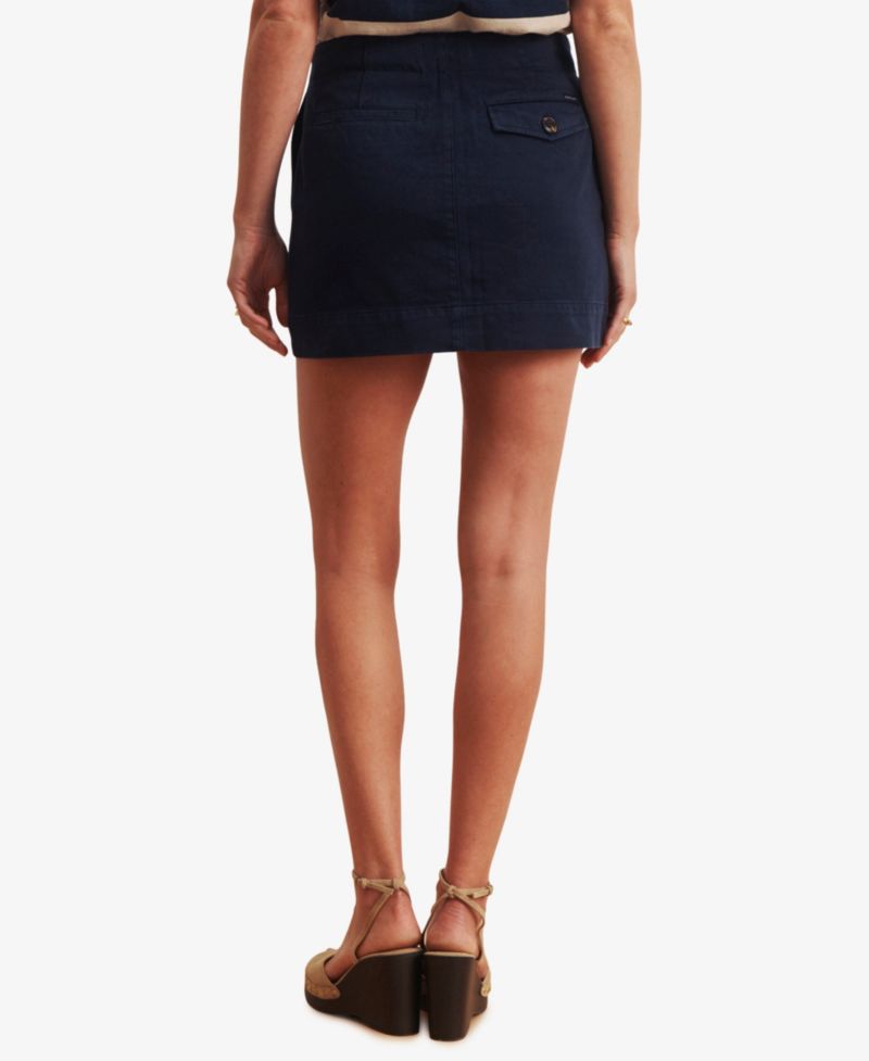 Women's Button-Front Mini Skirt