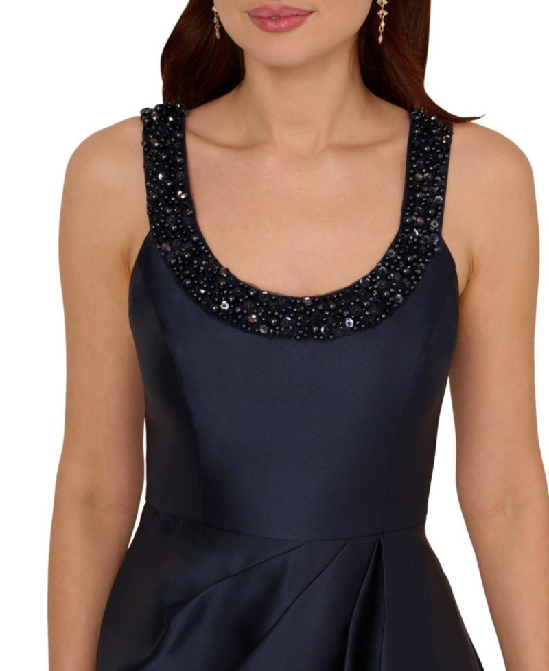 Women's Embellished-Neck Sleeveless Gown
