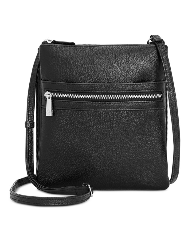 Triple-Zip Pebble Leather Dasher Crossbody