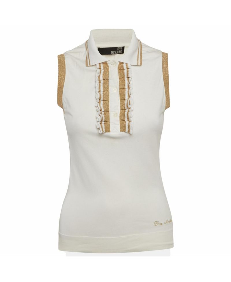Women's Jersey Ruffled Sleeveless T-Shirt