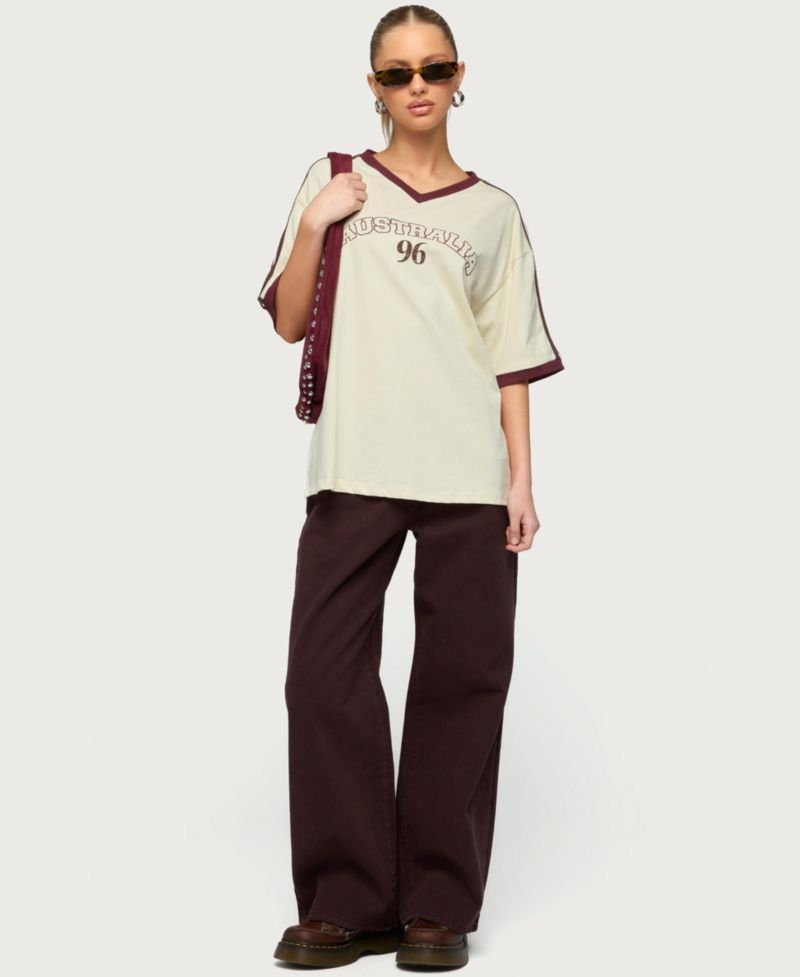 Women's Australia 96 Contrast Oversized T Shirt