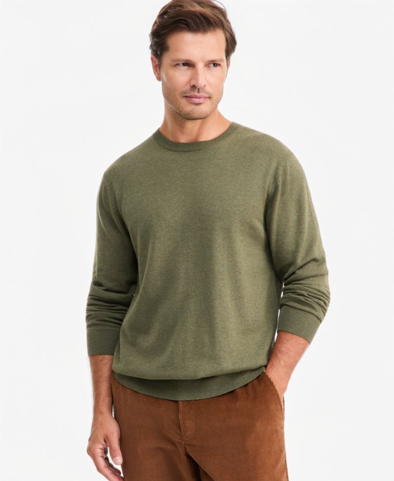 Men's Supima Cotton Crewneck Sweater, Macy's Exclusive