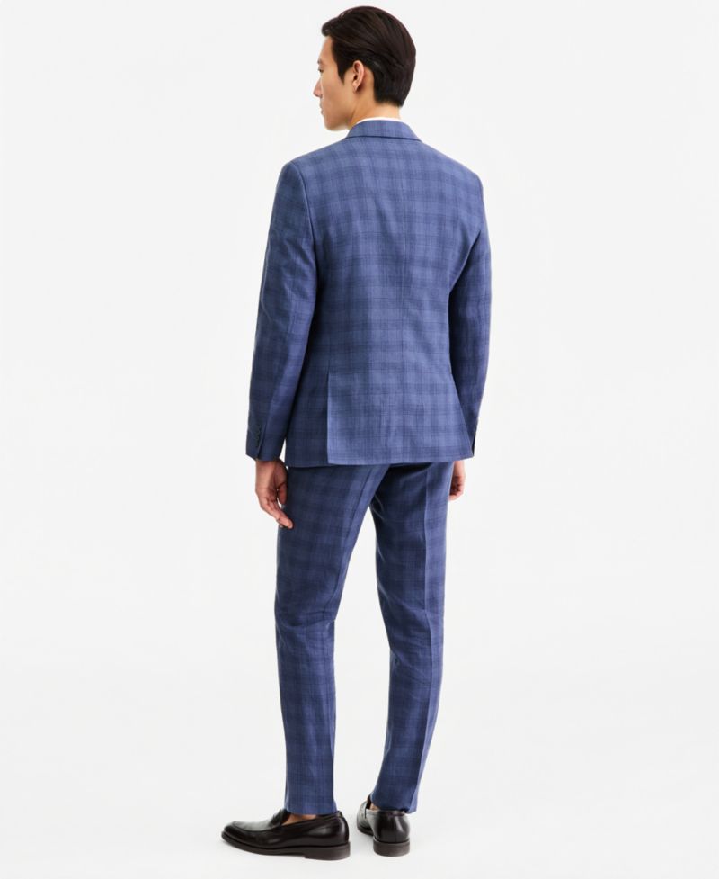 Men's Slim-Fit Linen-Blend Suit Separates