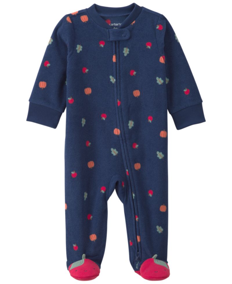 Baby Girls' Fruit Fleece 2-Way Zip Sleep & Play