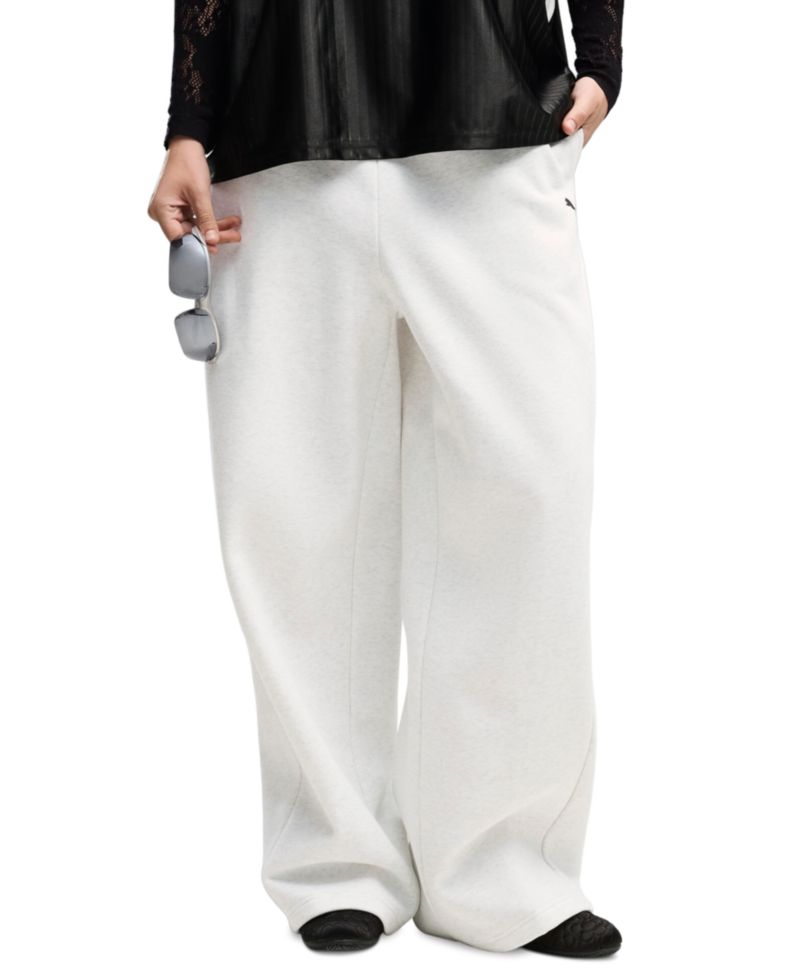 Women's Street Glam Wide-Leg Slouchy Fleece Pants