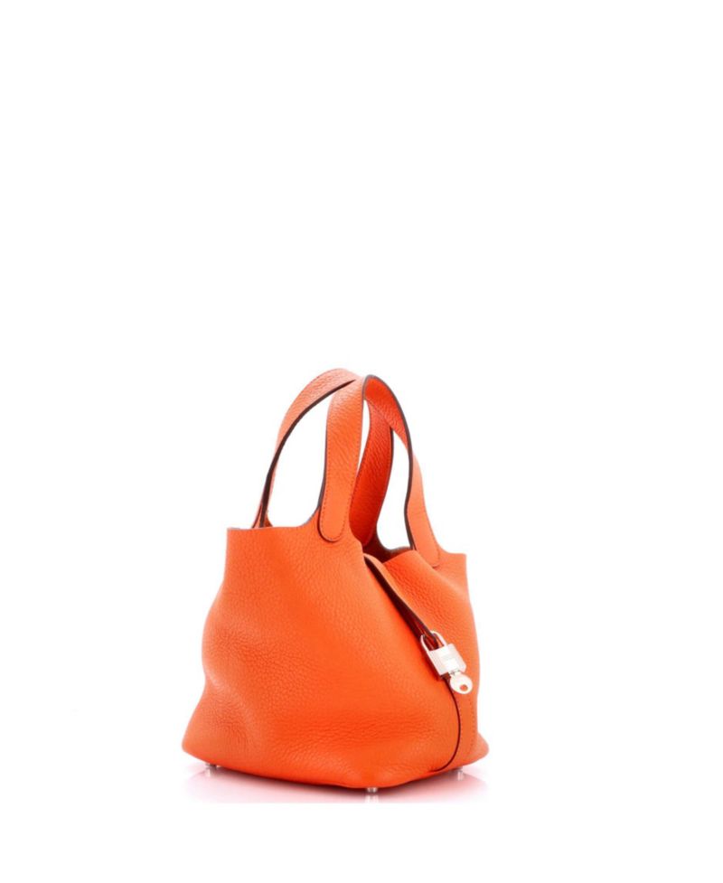 Pre-Owned Herm&eacute;s Picotin Lock Small Leather Bucket Bag