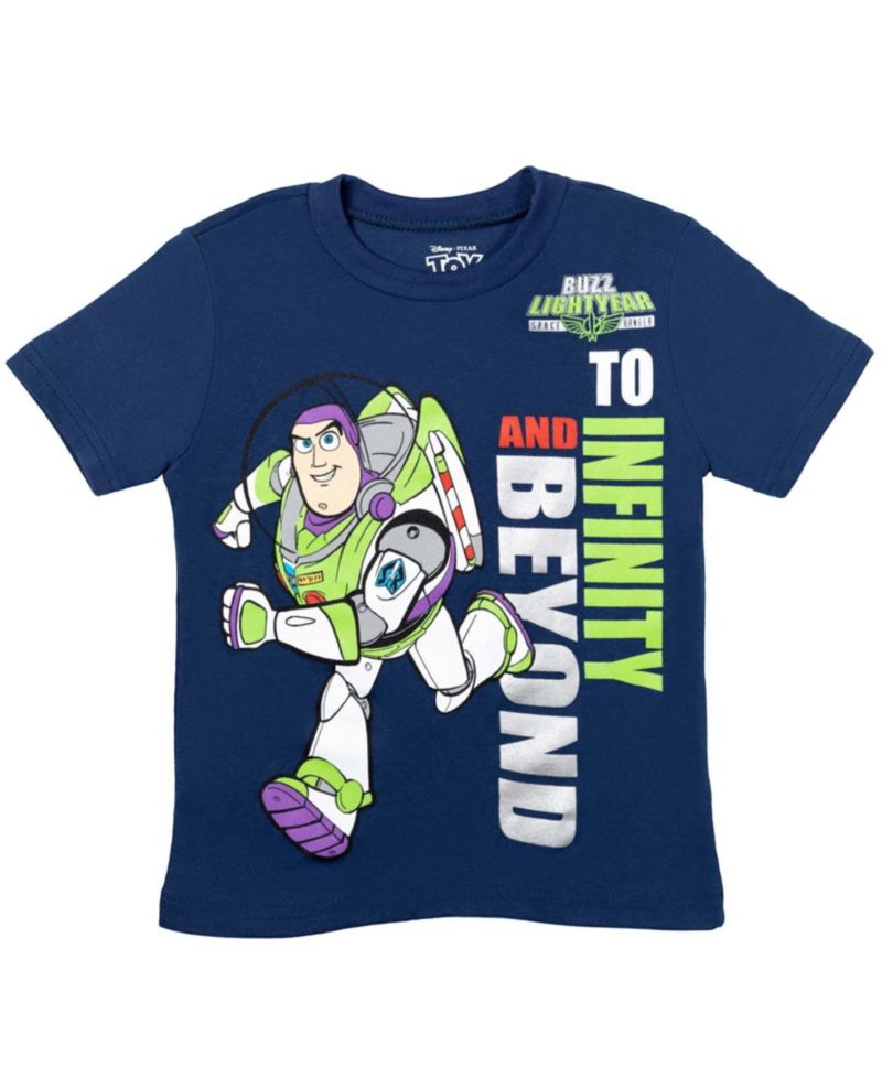 Toddler Boys Disney Pixar Woody Buzz Lightyear Bo Peep Rex Athletic T-Shirt Mesh Shorts Outfit Set