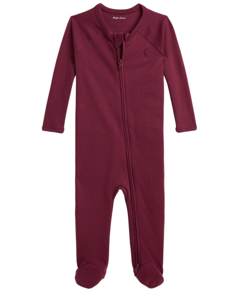 Baby Boys' Cotton Interlock Footed Coverall